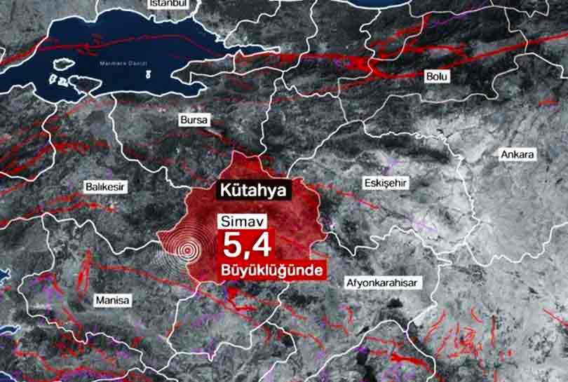 Kütahya’da 5,4 Büyüklüğünde Deprem Yaşandı